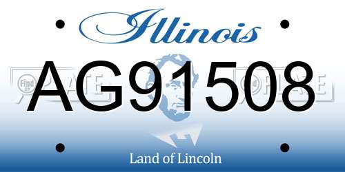 AG91508 Illinois License Plate