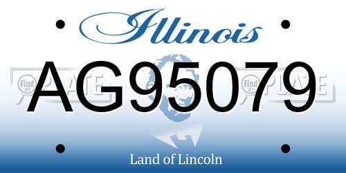 AG95079 Illinois License Plate