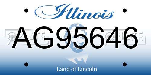 AG95646 Illinois License Plate