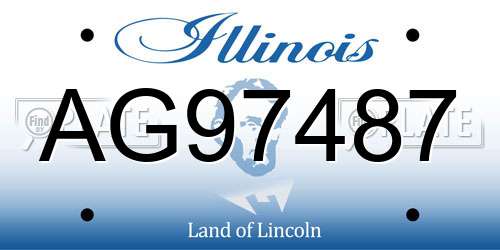 AG97487 Illinois License Plate