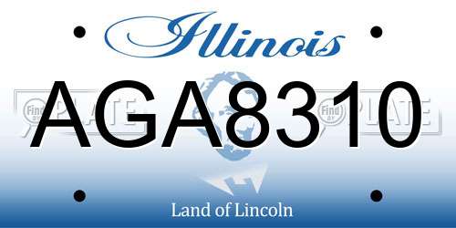 AGA8310 Illinois License Plate