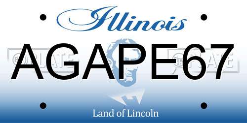 AGAPE67 Illinois License Plate