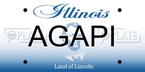 AGAPI Illinois License Plate