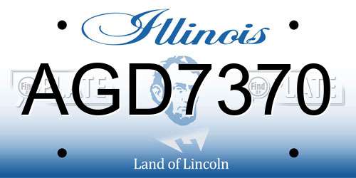 AGD7370 Illinois License Plate