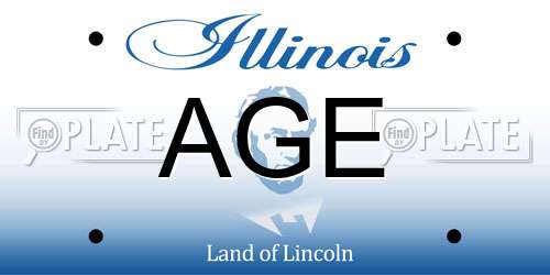 AGE Illinois License Plate