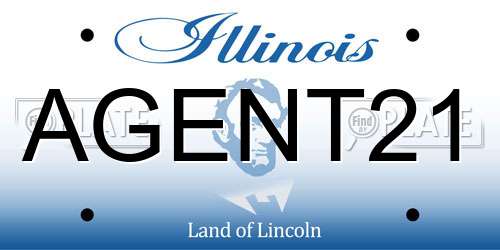 AGENT21 Illinois License Plate