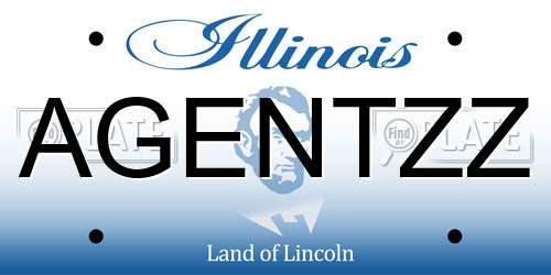 AGENTZZ Illinois License Plate