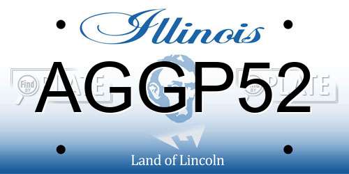 AGGP52 Illinois License Plate