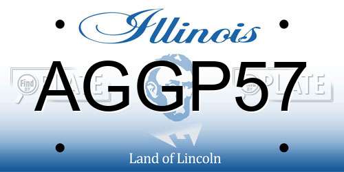AGGP57 Illinois License Plate