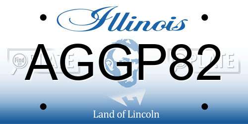 AGGP82 Illinois License Plate