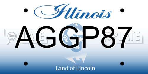 AGGP87 Illinois License Plate