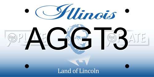 AGGT3 Illinois License Plate