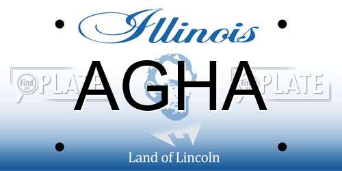 AGHA Illinois License Plate