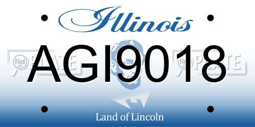 AGI9018 Illinois License Plate