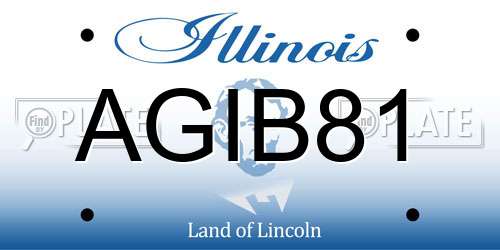 AGIB81 Illinois License Plate