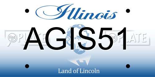 AGIS51 Illinois License Plate