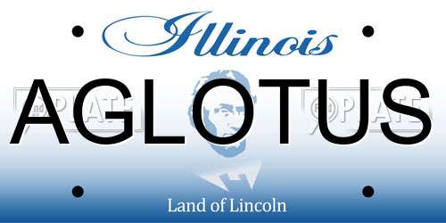 AGLOTUS Illinois License Plate