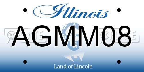 AGMM08 Illinois License Plate
