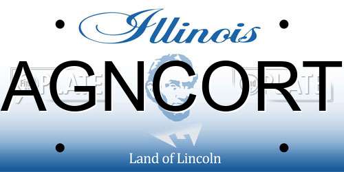 AGNCORT Illinois License Plate