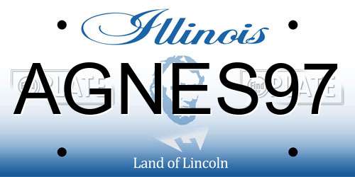 AGNES97 Illinois License Plate