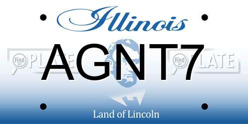AGNT7 Illinois License Plate