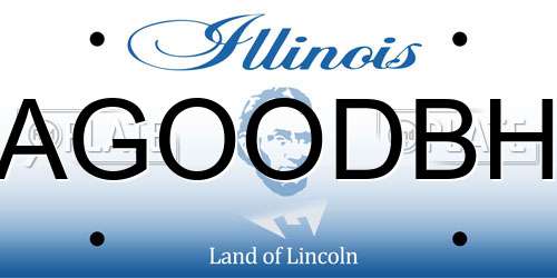 AGOODBH Illinois License Plate