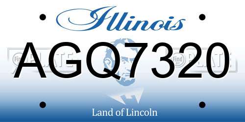 AGQ7320 Illinois License Plate