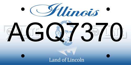 AGQ7370 Illinois License Plate