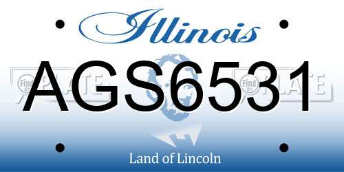 AGS6531 Illinois License Plate