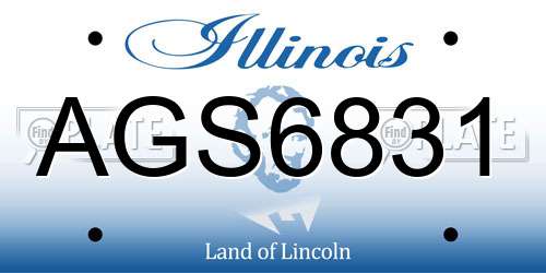 AGS6831 Illinois License Plate