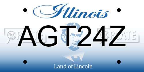 AGT24Z Illinois License Plate