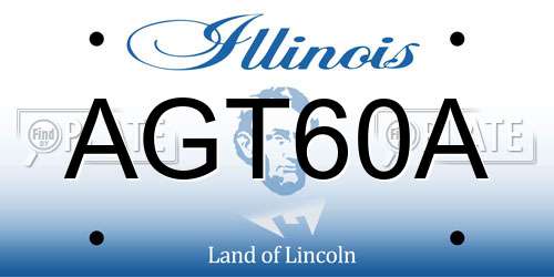 AGT60A Illinois License Plate