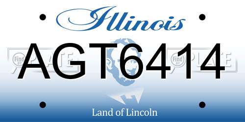 AGT6414 Illinois License Plate