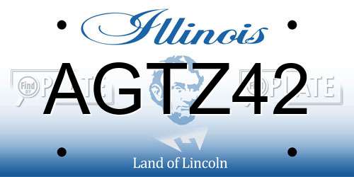 AGTZ42 Illinois License Plate