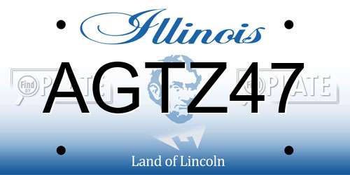 AGTZ47 Illinois License Plate