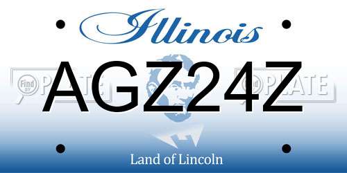 AGZ24Z Illinois License Plate