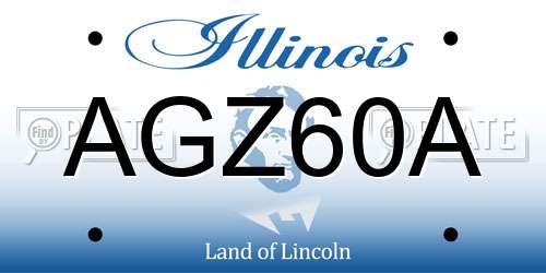 AGZ60A Illinois License Plate