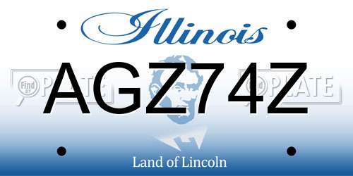 AGZ74Z Illinois License Plate
