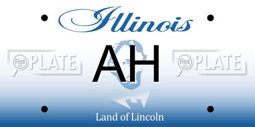 AH Illinois License Plate