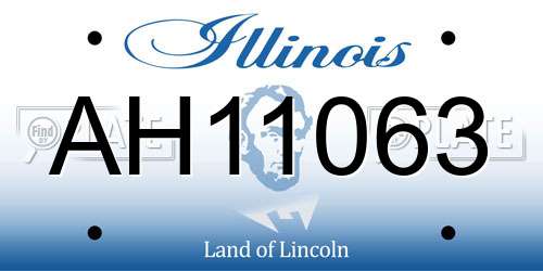 AH11063 Illinois License Plate