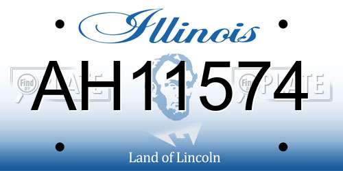 AH11574 Illinois License Plate