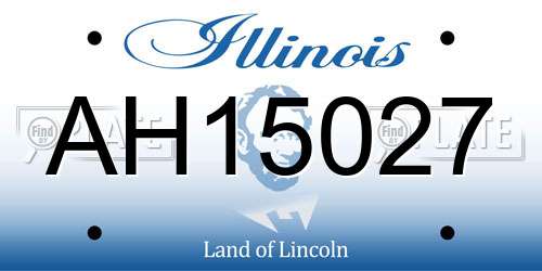 AH15027 Illinois License Plate