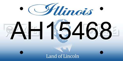AH15468 Illinois License Plate