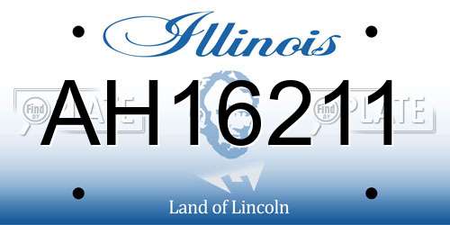 AH16211 Illinois License Plate