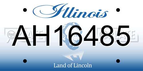 AH16485 Illinois License Plate