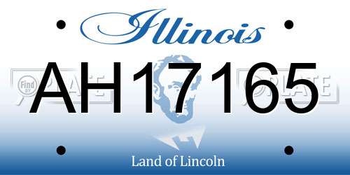 AH17165 Illinois License Plate