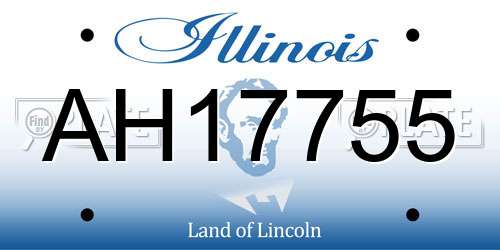 AH17755 Illinois License Plate