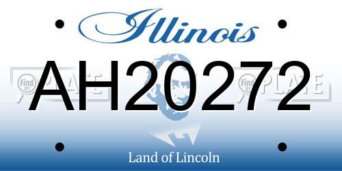 AH20272 Illinois License Plate