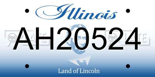 AH20524 Illinois License Plate