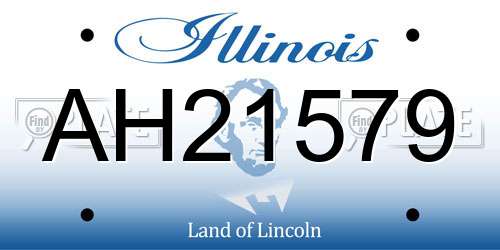 AH21579 Illinois License Plate